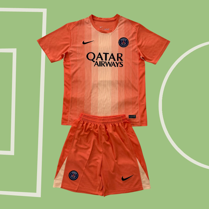 Paris SG målvaktströja 25/26 orange fotbollströja för vuxna och barn