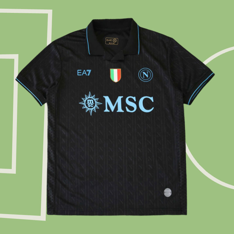 SSC Napoli tredjetröja 2025/26 herr fotbollströja kortärmad
