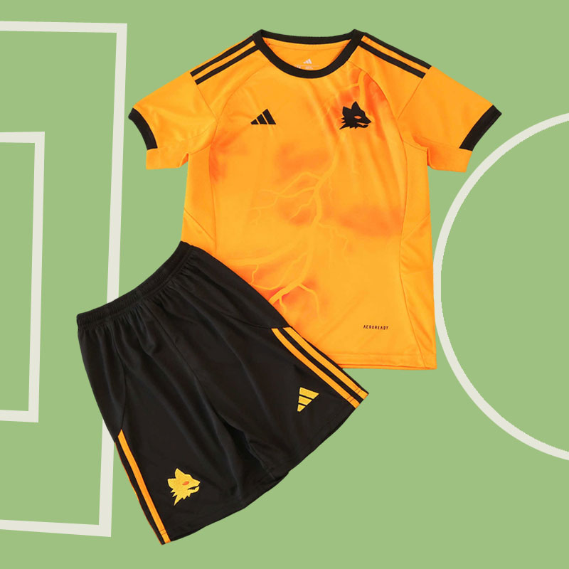 AS Roma bortedrakt 2025/26 barn - fotbollströja och shorts set