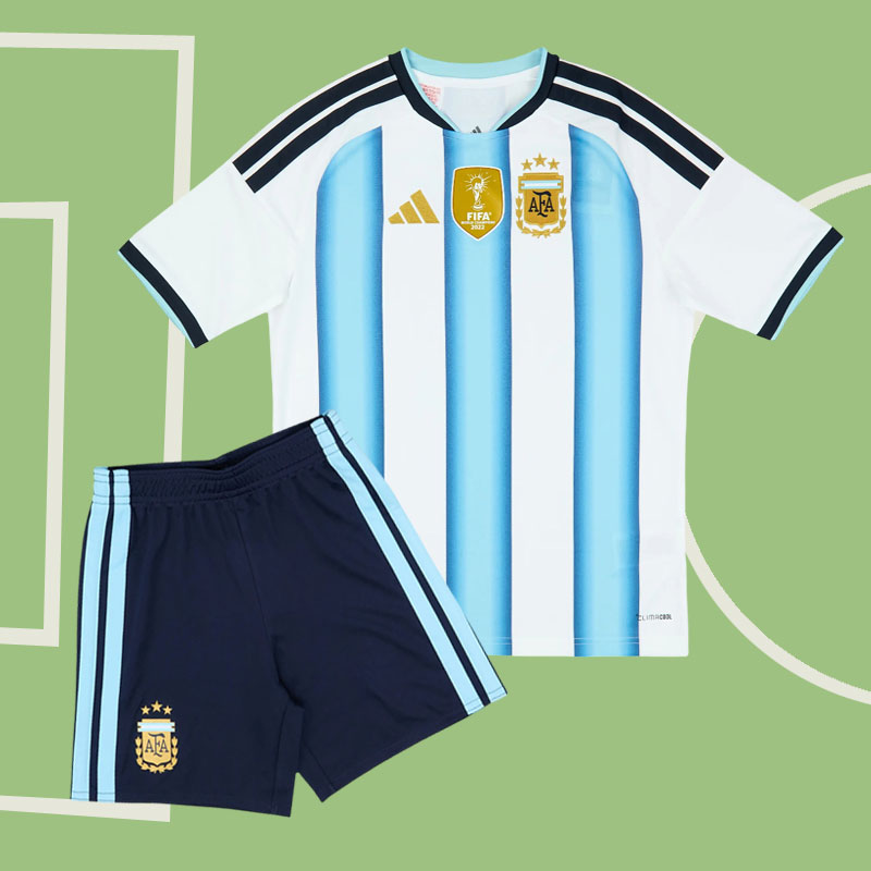 Argentina VM 2026 hemmatröja barn med shorts