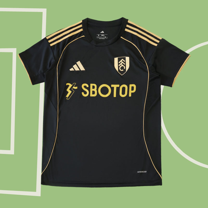 Fulham FC 2025/26 tredje tröja herr - svart och guld fotbollströja