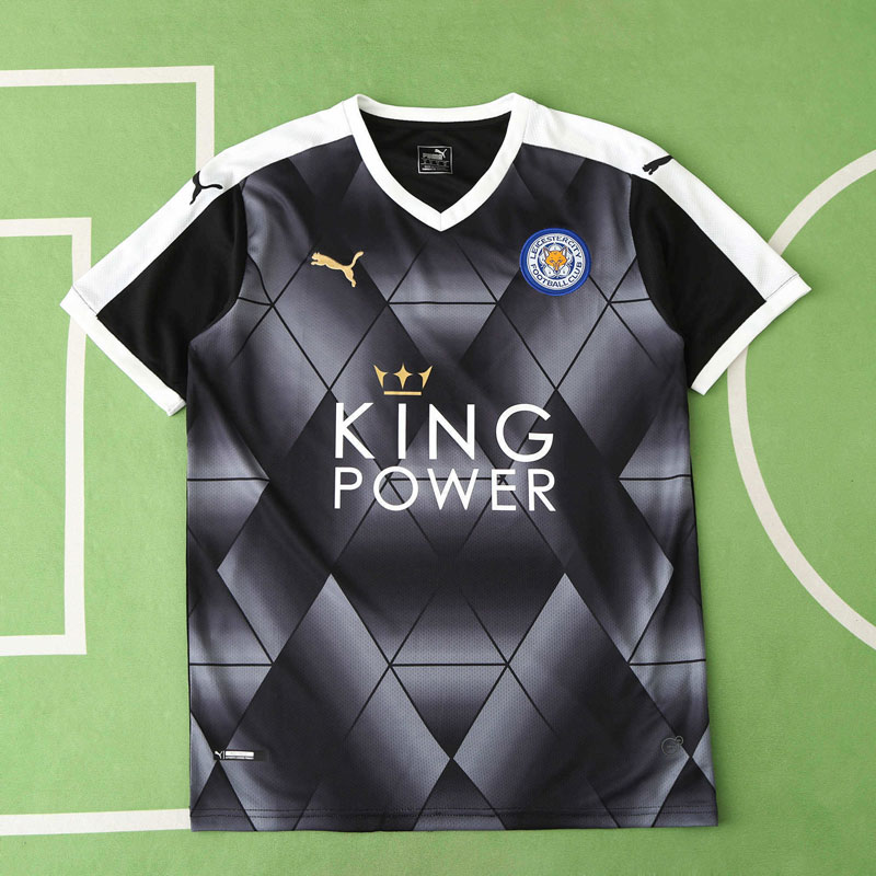 Leicester City 2015/16 bortatröja - retro fotbollströja för herr