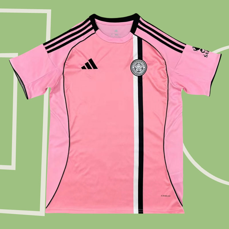 Leicester City 25/26 tredjetröja herr rosa fotbollströja