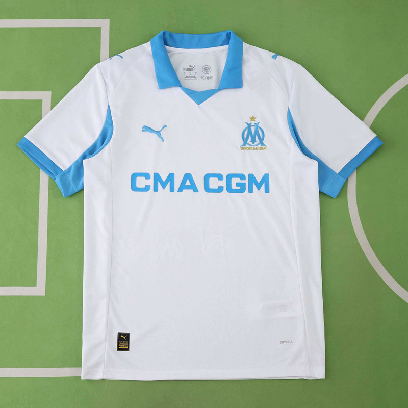 Olympique Marseille 2025/26 hemmatröja - vit herr fotbollströja
