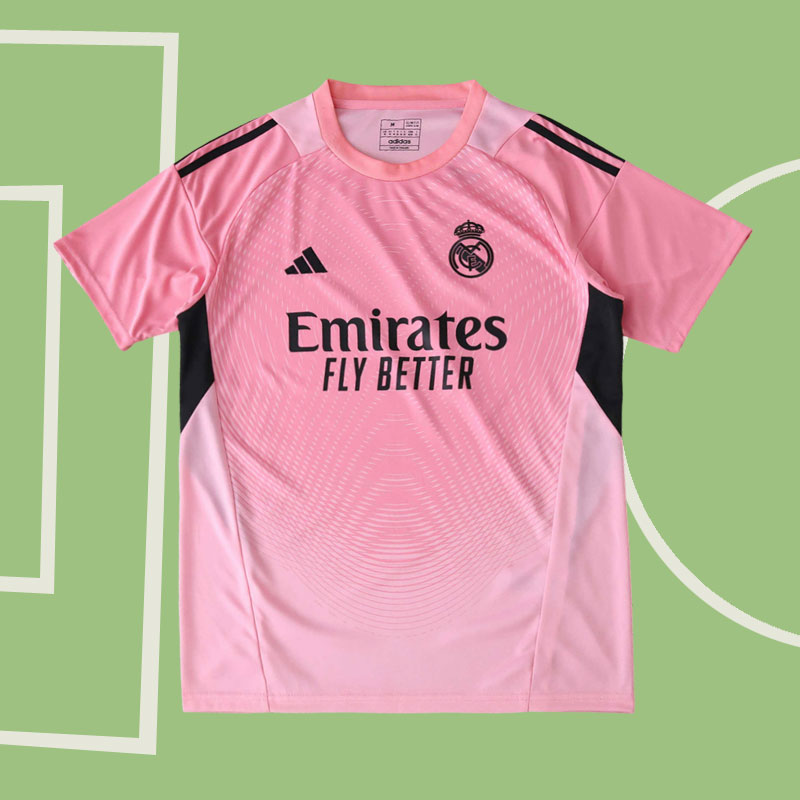 Real Madrid målvaktströja 2025/26 herr rosa fotbollströja