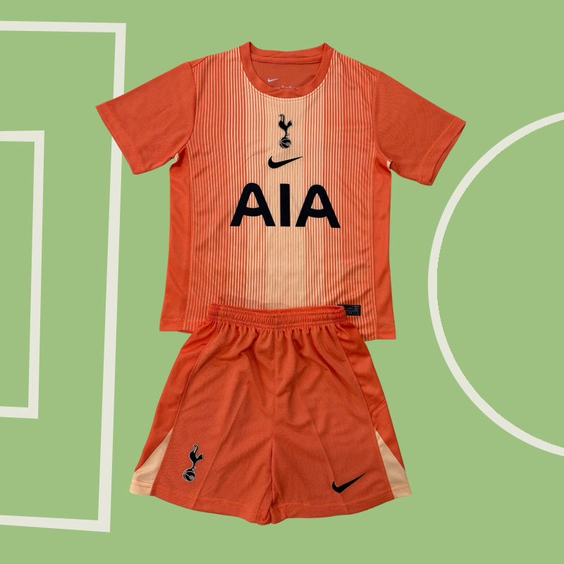 Tottenham Hotspur 2025/26 målvaktströja - orange fotbollströja för vuxna och barn