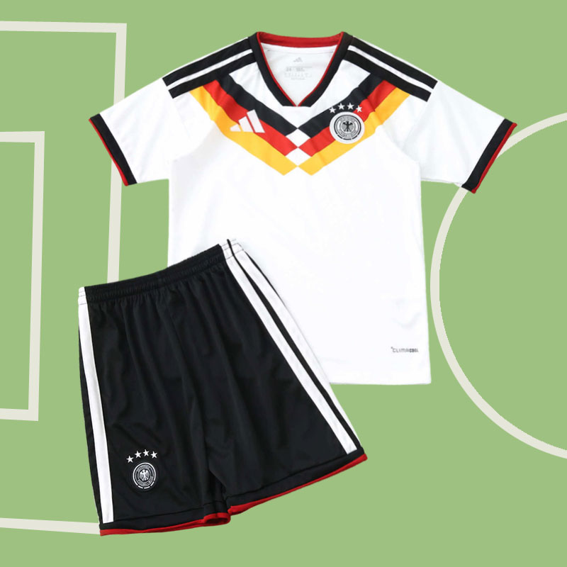 Tyskland hemmaställ barn VM 2026 – fotbollströja och shorts set