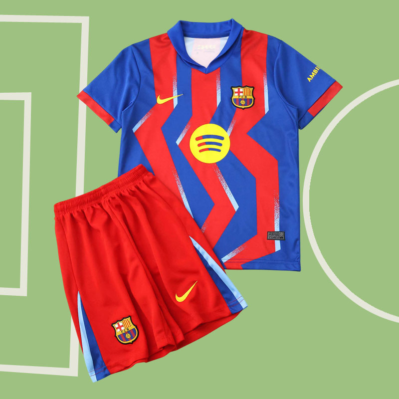 Barça 25/26 fjärde barntröja - fotbollströja och shorts