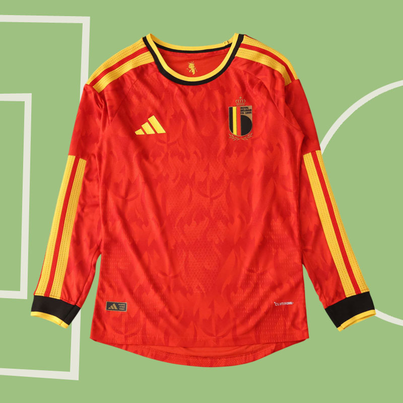 Belgien hemmatröja 2026 VM - långärmad fotbollströja herr