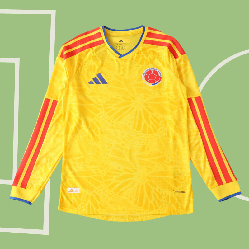 Colombia 2026 VM hemmatröja långärmad - herr fotbollströja