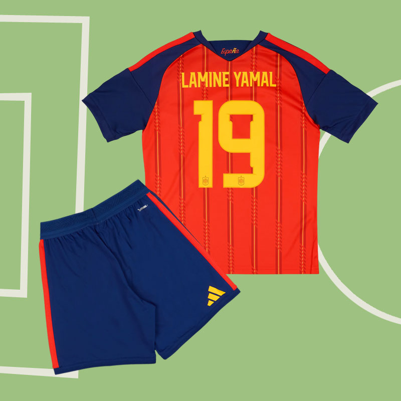 Lamine Yamal 19 Spanien barn fotbollskläder VM 2026 hemmatröja