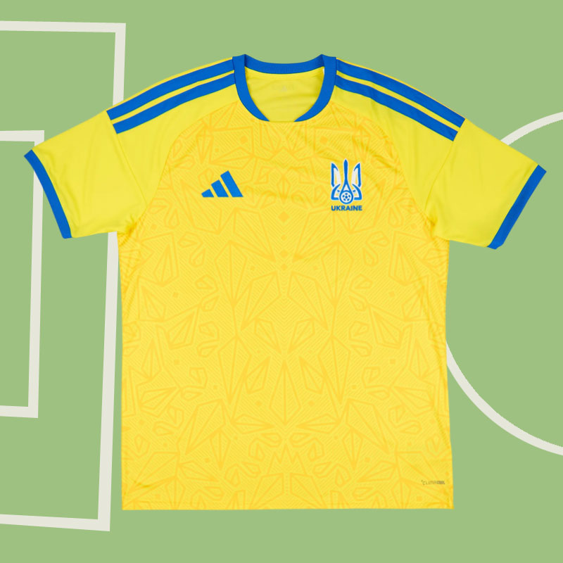Ukraina VM 2026 hemmatröja - gul fotbollströja för herr