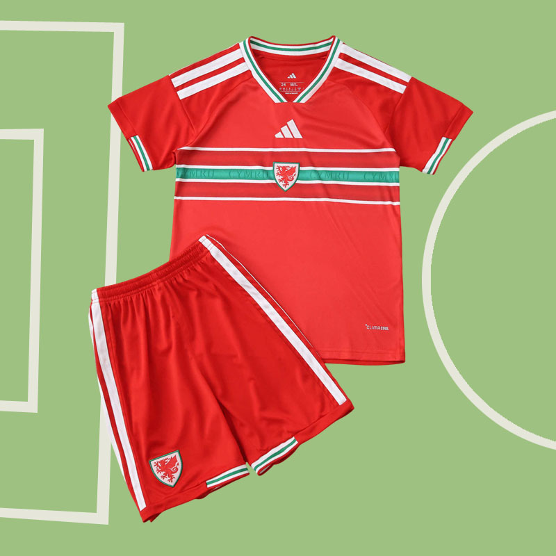 Wales VM 2026 fotbollskläder för barn - hemmatröja set