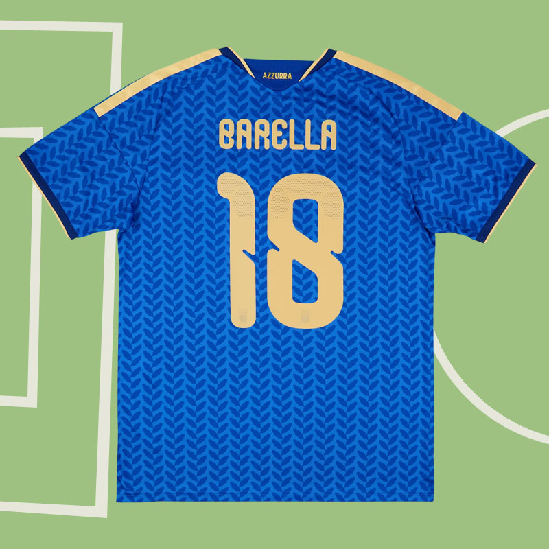 Italien 2026/27 hemmatröja herr – Barella 18 VM fotbollströja