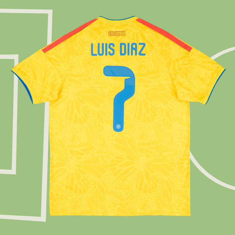 Luis Díaz 7 Colombia hemmatröja herr - VM 2026 fotbollströja