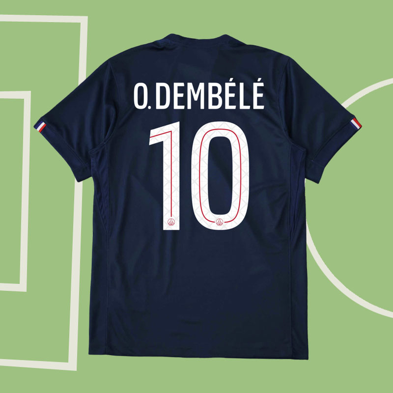 PSG hemmatröja 2025/26 - O. Dembélé 10 fotbollströja för herr