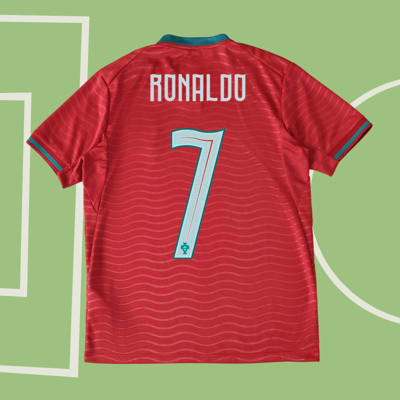 Portugal Ronaldo 7 hemmatröja VM 2026 - röd fotbollströja för herr