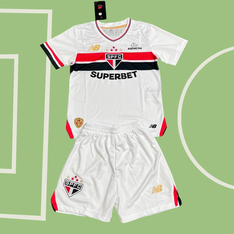 São Paulo FC 2025/26 barn hemmatröja - med tröja och shorts