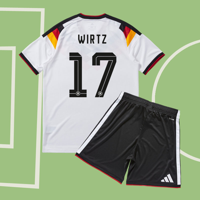 Wirtz 17 Tyskland 2026 barn hemmatröja set - VM fotbollströja