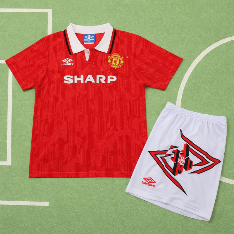 Manchester United 1992/94 retro hemmatröja för barn