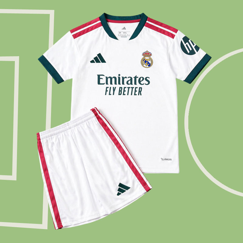 Real Madrid 2026-27 hemmatröja för barn med shorts