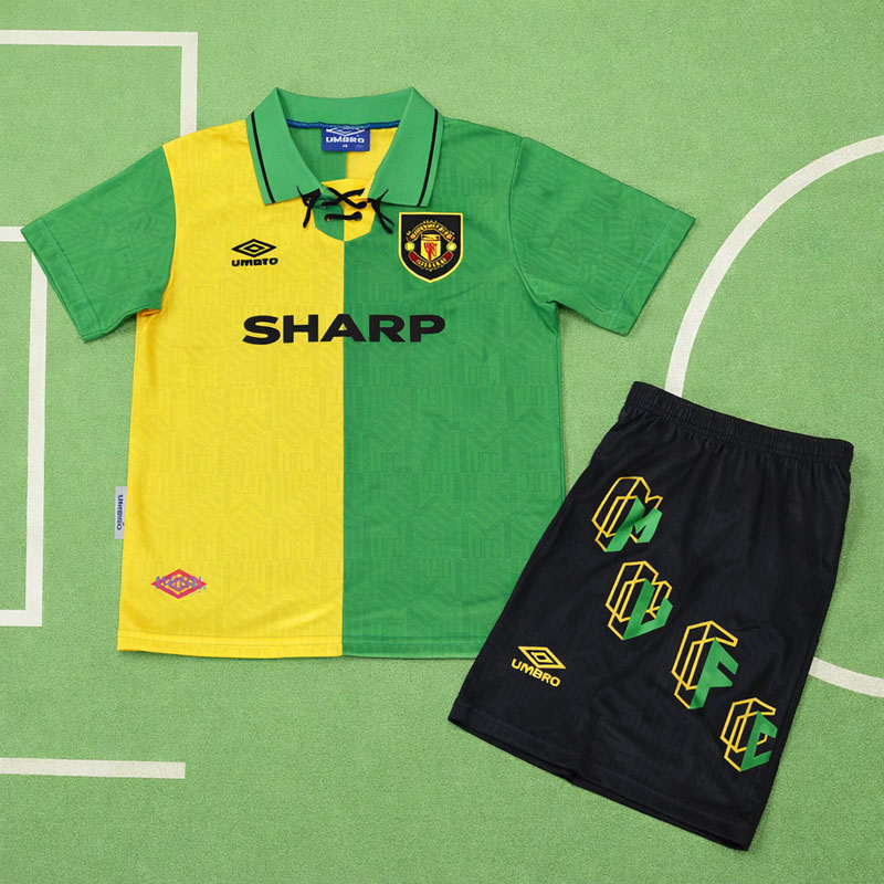 Retro Manchester United fotbollströja barn – tredje tröja 1992/94
