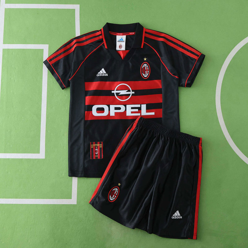 AC Milan 1998/99 retro tredjetröja barn - tröja och shorts