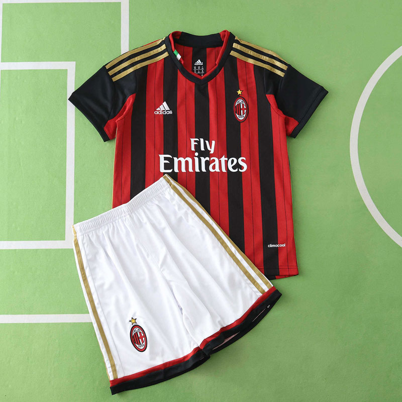 AC Milan 2013/14 hemmatröja barn - retro fotbollströja med shorts