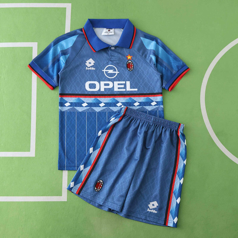 AC Milan retro bortatröja 1995/96 barn - fotbollsställ kortärmad