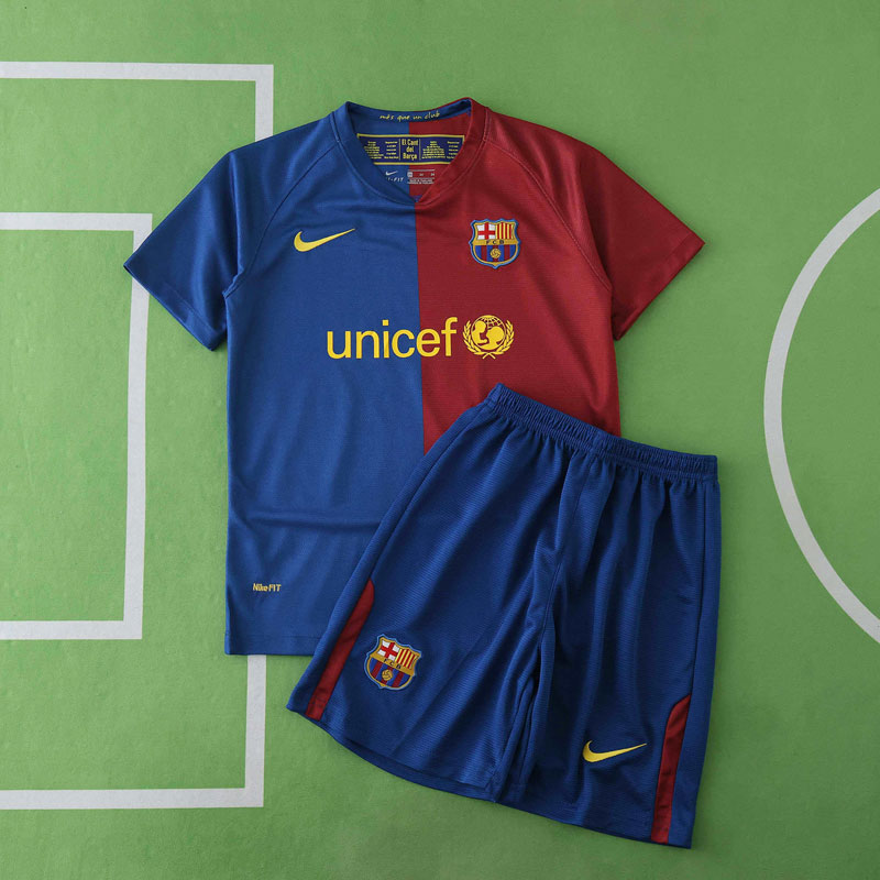 FC Barcelona 2008/09 retro hemmatröja för barn