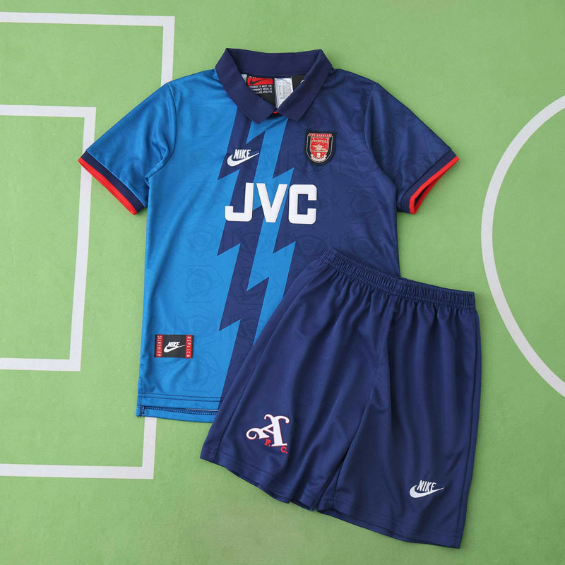 Arsenal 1995/96 bortatröja retro barn - fotbollströja och shorts