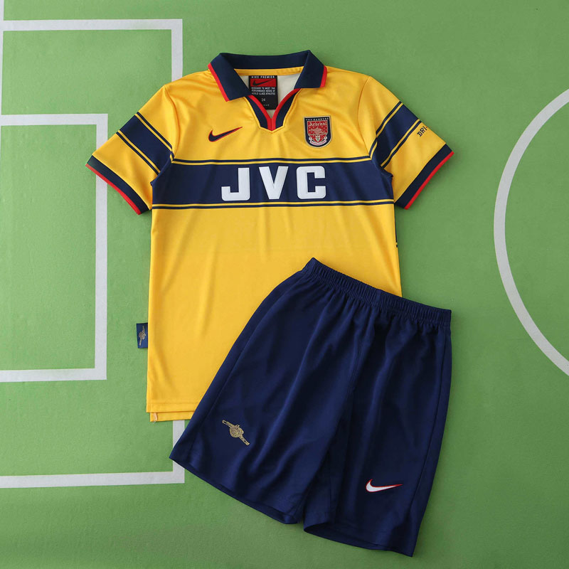 Arsenal 1997/99 retro bortatröja barn - fotbollströja med shorts