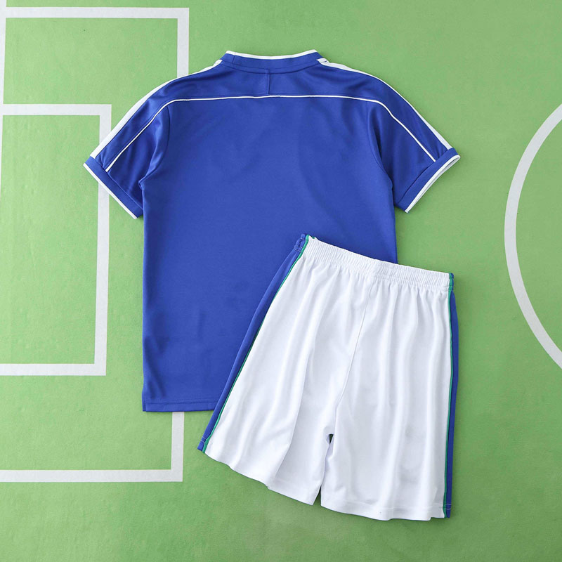 Brasilien 1998 Retro Fotbollströja Barn – Bortaställ med Shorts Brasilien 1998 Retro Fotbollströja Barn – Bortaställ med Shorts