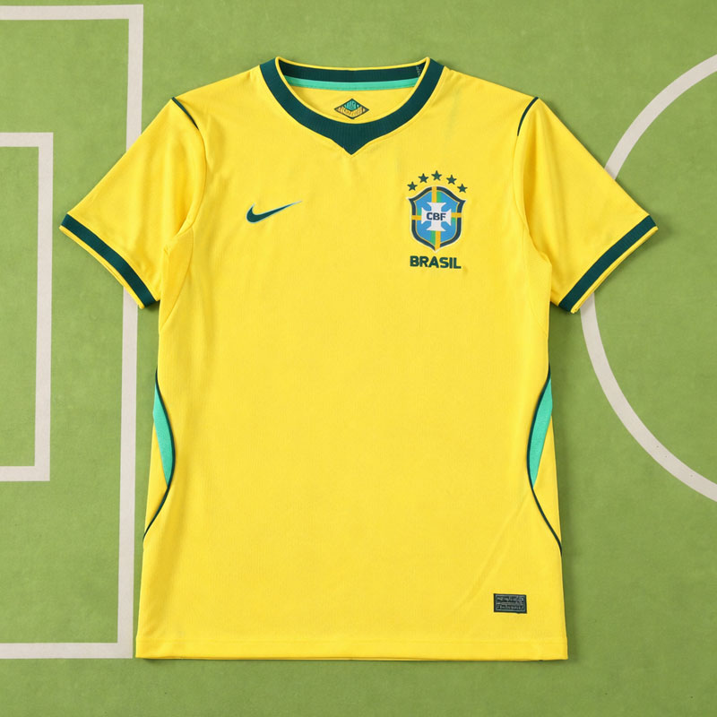 Brasilien 2026 Fotbollströja Herr – Hemmatröja VM Kortärmad Gul