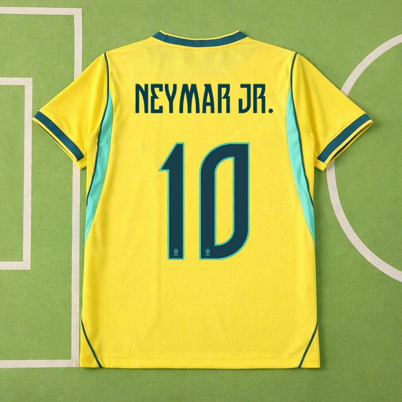 Brasilien VM 2026 hemmatröja – gul tröja med Neymar Jr. 10 tryck