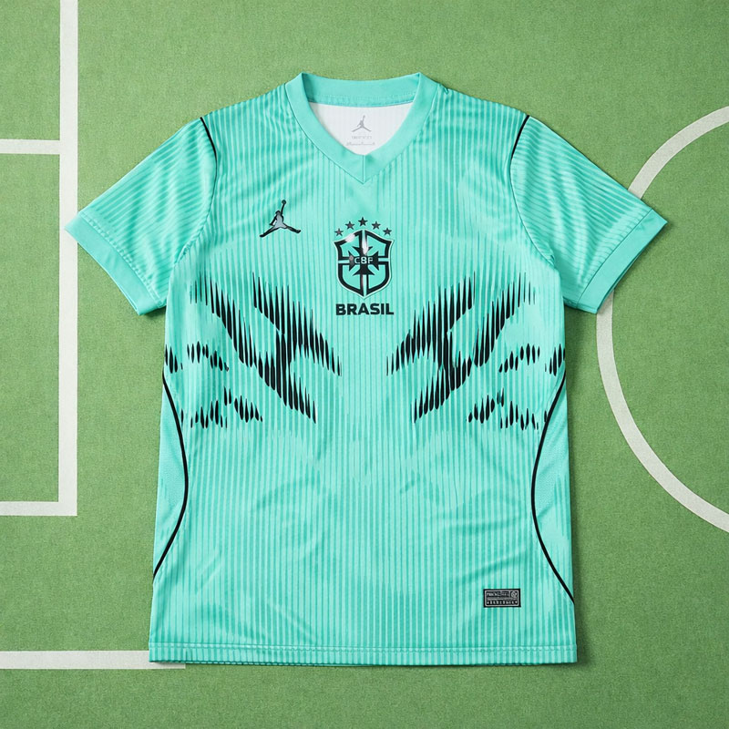 Brasilien målvaktströja VM 2026 – grön fotbollströja herr kortärmad