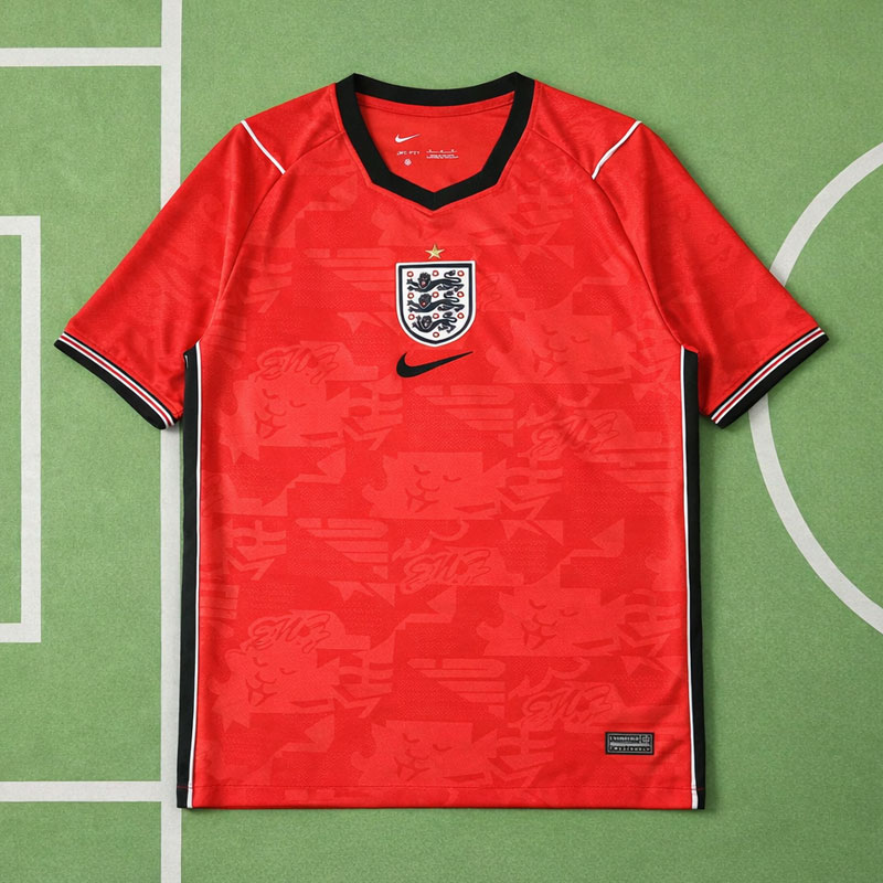 England 2026 bortatröja – röd fotbollströja herr VM 2026