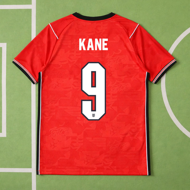 England Kane 9 tröja 2026 – röd fotbollströja VM borta