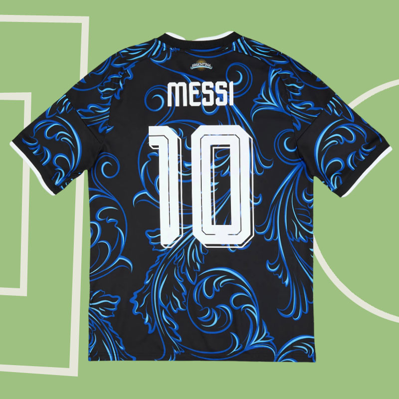 Messi 10 Argentina fotbollströja VM 2026 – bortatröja kortärmad