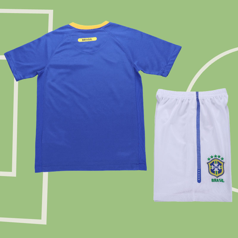 Retro Brasilien 2010 bortaställ för barn Retro Brasilien 2010 bortaställ för barn