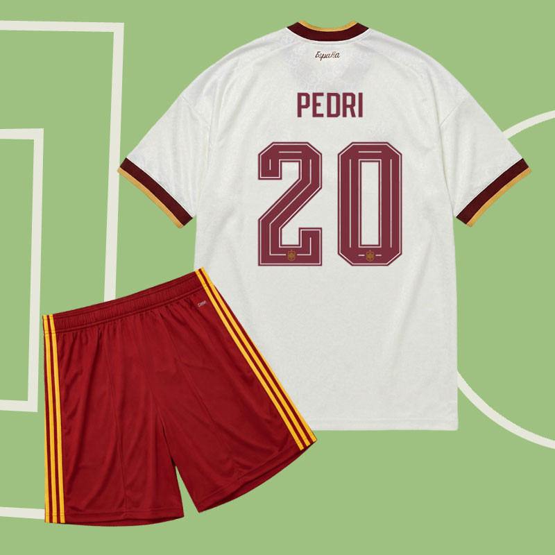 Spanien 2026 VM bortatröja barn Pedri 20 - tröja och shorts
