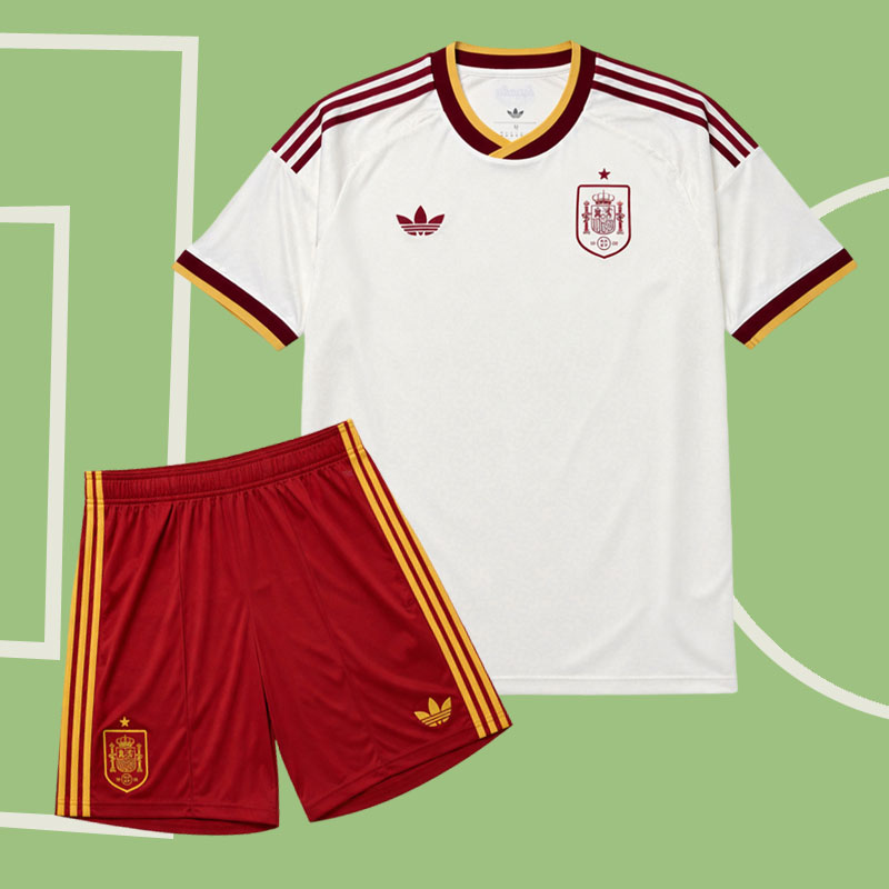 Spanien VM 2026 bortatröja barn med shorts
