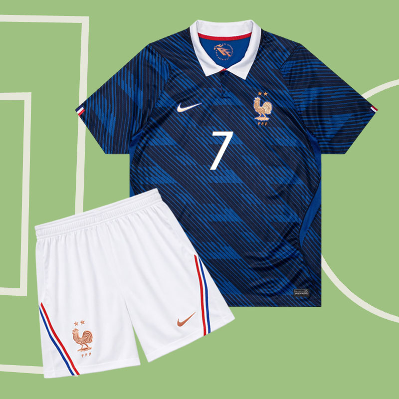 Barn fotbollsställ Frankrike 2026-27 – Dembele 7 fotbollströja + shorts set Barn fotbollsställ Frankrike 2026-27 – Dembele 7 fotbollströja + shorts set