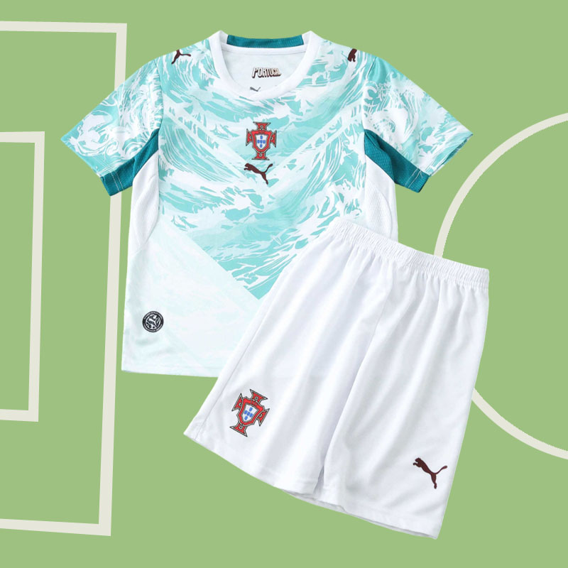 Barntröja Portugal 2026 VM Bortaställ - Fotbollskläder för Barn