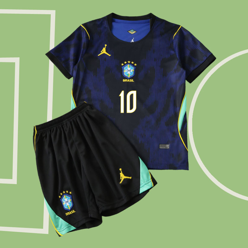 Brasilien VM 2026 barn bortaställ – Neymar Jr. 10 tröja + shorts Brasilien VM 2026 barn bortaställ – Neymar Jr. 10 tröja + shorts