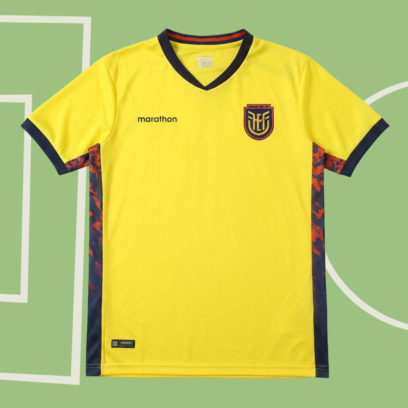 Ecuador hemmatröja VM 2026 – gul fotbollströja herr