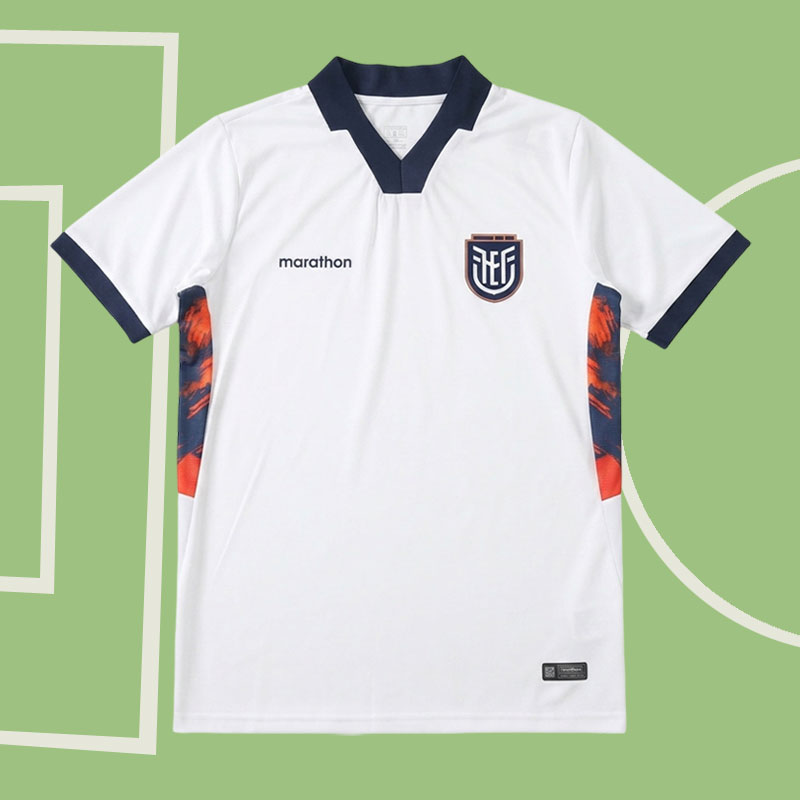 Ecuador tredjetröja VM 2026 herr – vit fotbollströja