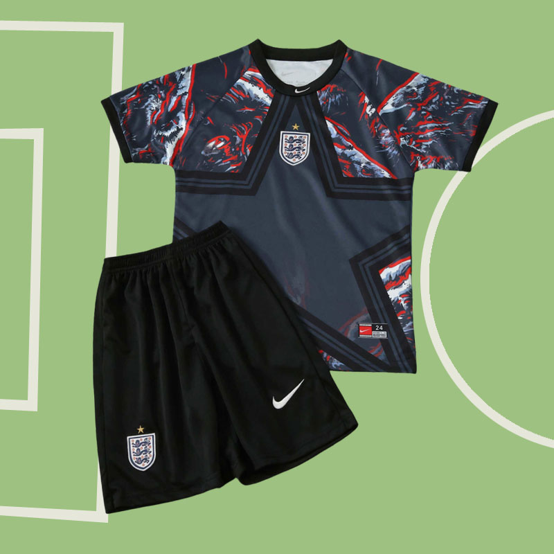 England 2026 målvaktströja barn – svart fotbollsset VM 2026