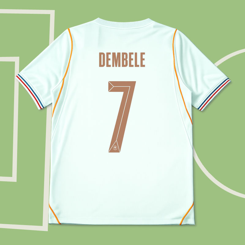 Frankrike bortatröja DEMBELE 7 - herr fotbollströja VM 2026