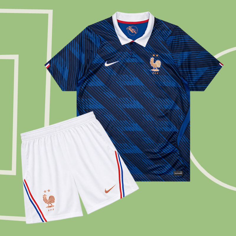 Frankrike landslagströja barn 2026 - hemmatröja med shorts